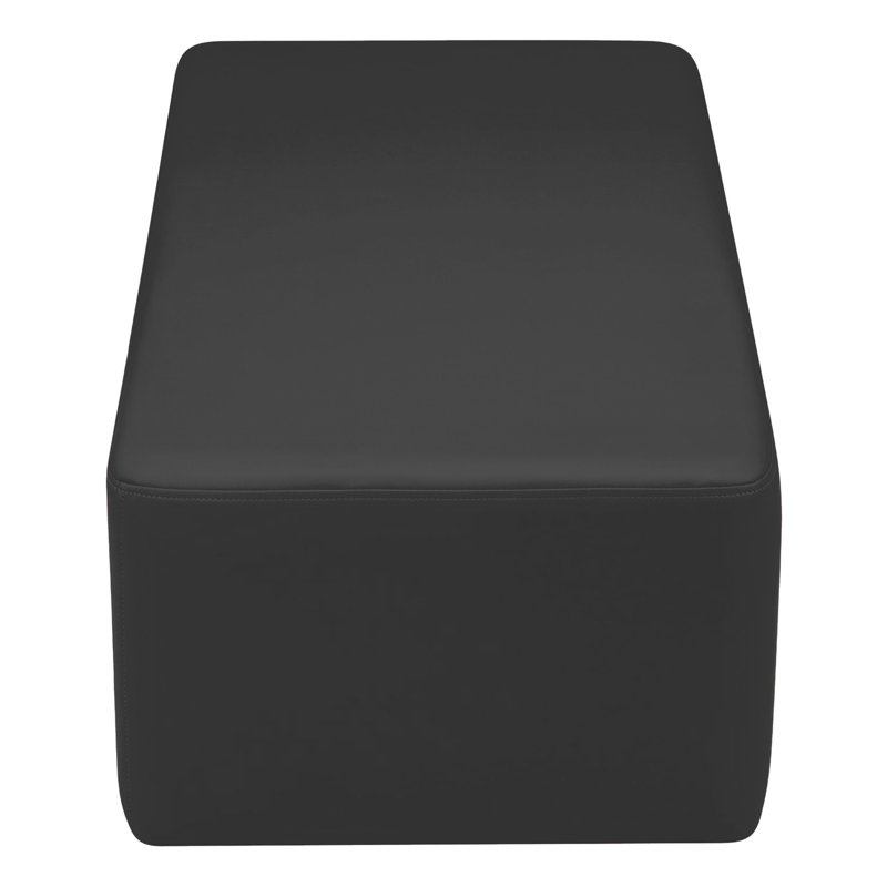 Repose-pieds rectangulaire rembourré Pro Series 12 po de hauteur, Noir