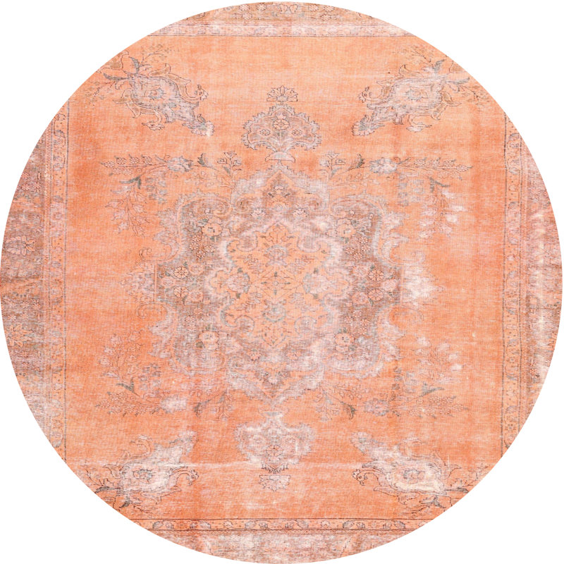 Tapis brun clair clair Ellert, Rond 6 pi