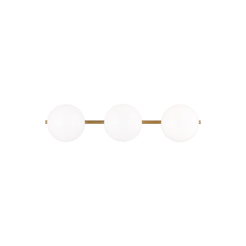 3 - Light Vanity Light, Burnished Brass