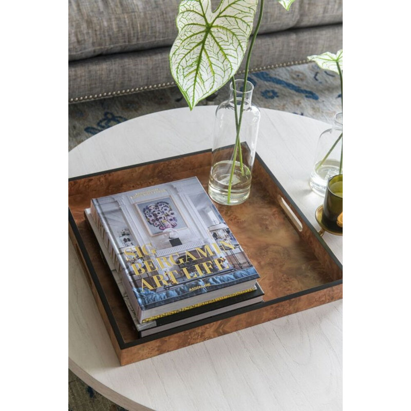Wood Decorative Tray, 2.50" H x 20" W x 20" D