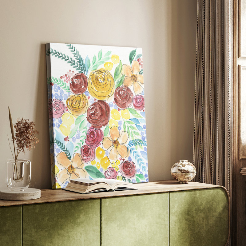 Flower Carousel II - galerie sur mesure, H 18 po x l 12 po