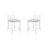 Graham 36" 3-Piece Small Space Counter Height Dining Table With Shelves And 2 Chairs