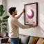 Luminous Orb with Luck Modern - Framed Print-760709282-760709280