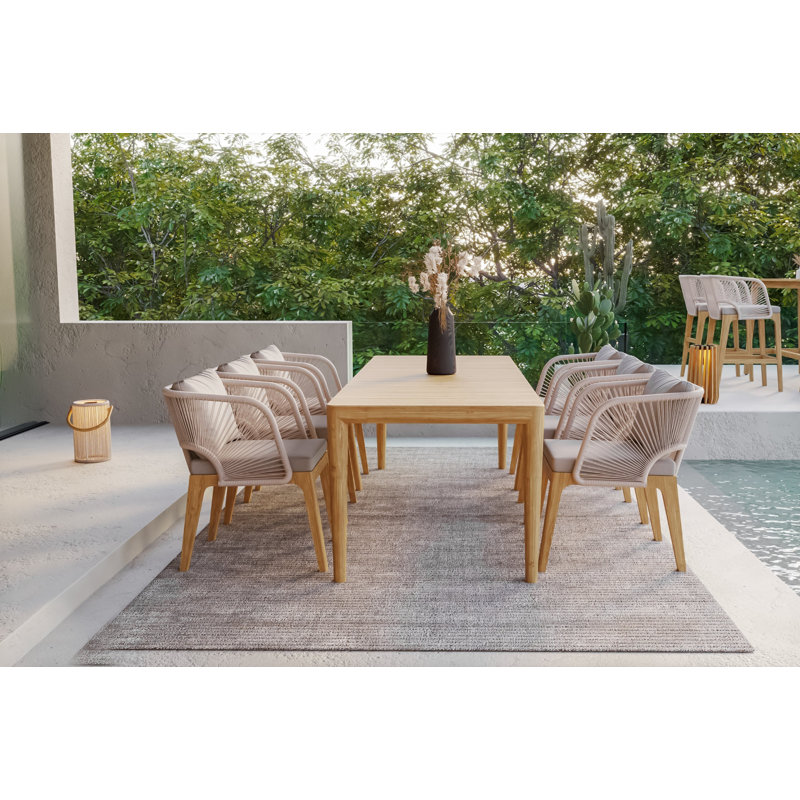 Amadora Dining Arm Chair- Natural, Natural