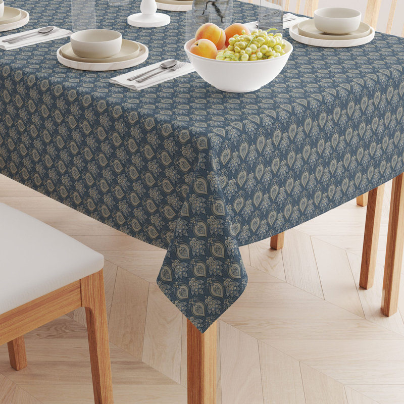 Rectangular Tablecloth, 100% Cotton, Floral 174, 104" x 60"