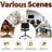  Armless Desk Chair, Modern Office Chair no Arms, Vanity Chair, PU Leather Computer Task Chairs, Ergonomic Desk Chairs for Home Small Space, Dorm, Adjust Height Swivel with Wheels, Mid Century-40327763