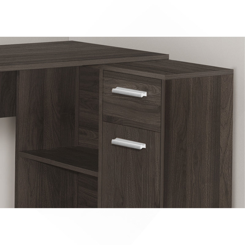 Bureau d'ordinateur Laci, bureau personnel, coin, tiroirs de rangement, L 46 po, forme en L, bureau, ordinateur portable, stratifié