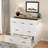Multi-functional Foldable Murphy Bed  With Charging Station And 1 Large Storage Drawer-203117313-203117312