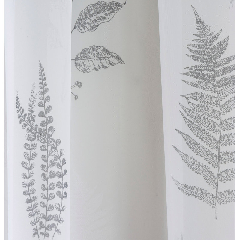 Ledonne Sheer Curtain Pair, 145cm Width x 137cm Drop, Grey