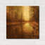 «Floating Down The River» par Philippe Sainte, art mural en métal doré, 24 po x 24 po-133680950