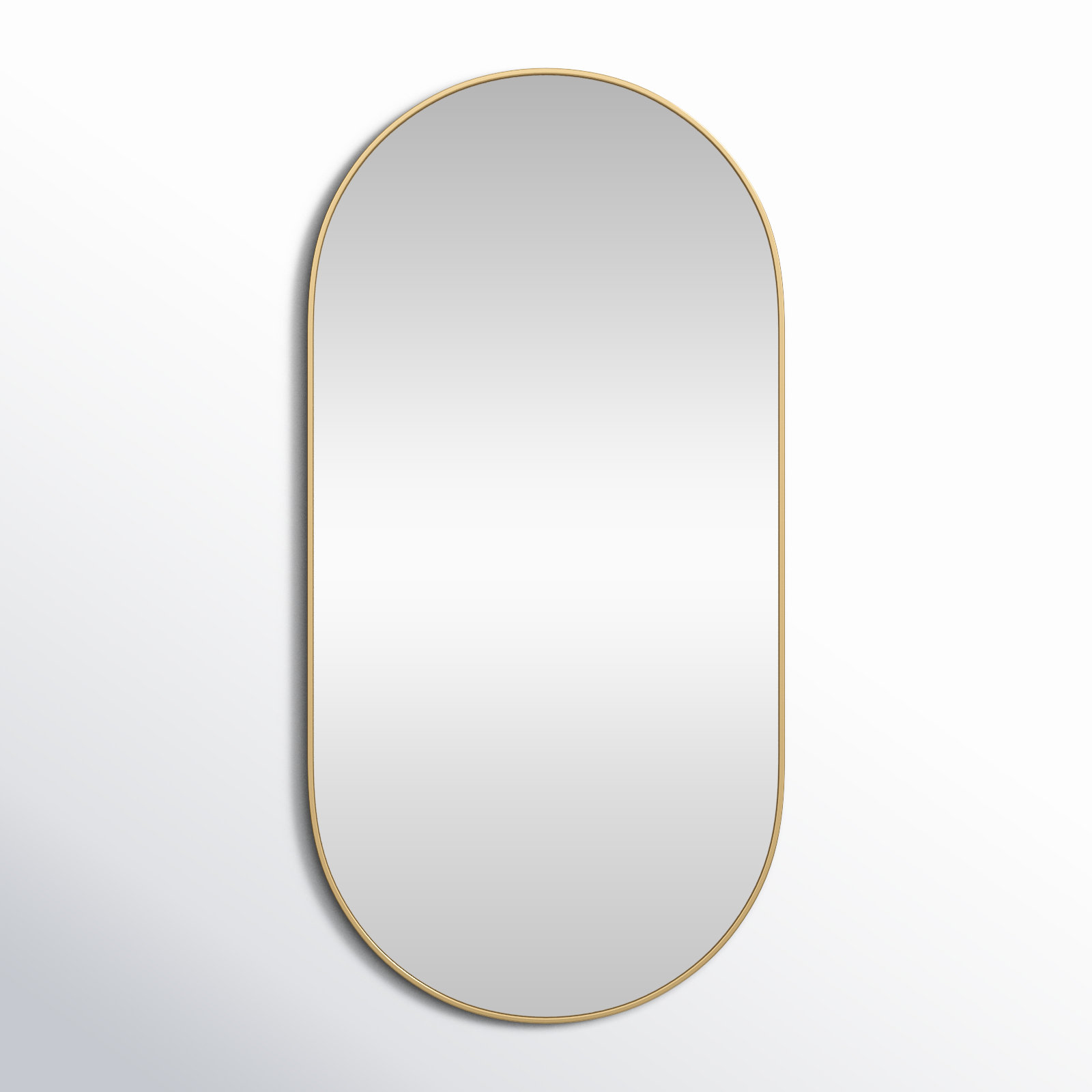 Elington Metal Oval Mirror, Brass, 48"  x 24" 