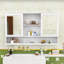 Pharmacie avec tablettes ajustables et miroir-129991213