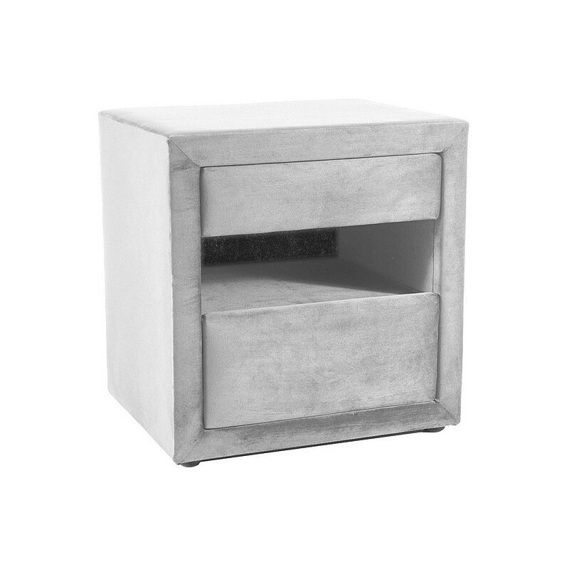 Cand 41.00cm W Manufactured Wood Bedside Table, Grey