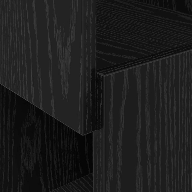 Corner Accent Chest, 102cm H x 25.5cm W x 25cm D, Black Oak