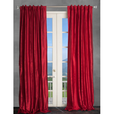 Silk Room Darkening Single Curtain Panel
