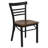 Prompton Three-Slat Ladder Back Metal Restaurant Chair-738419494