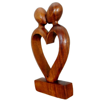 Figurine coeur en bois sweethearts statuette est sculptée suar Tooley