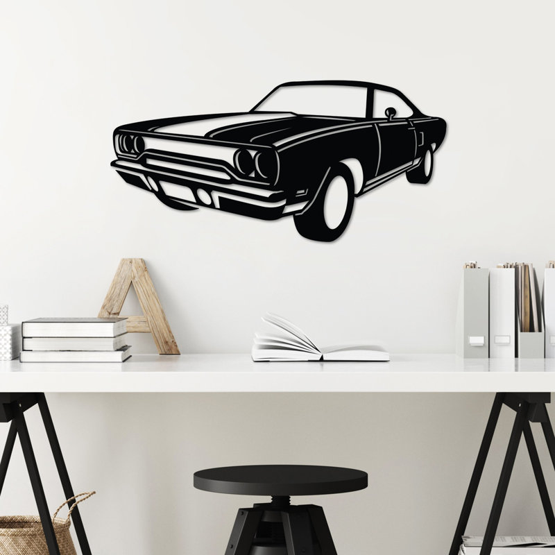 Elegant Black Metal Wall Accessory, 23.6 x 11.8 inches | 100% Durable Metal, Thickness: 0.06 inches | Lightweight at 1.5 lbs, Perfect for Home Decor & Modern Aesthetics, Stylish and Unique Design
