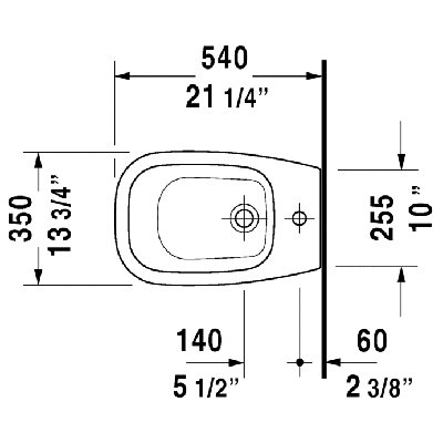 Bidet sur pied 15,25 po Duravit D-Code