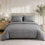 Lia Design Collection Microfiber Solid Colour Duvet Cover Set, King-135872569