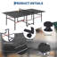 Ensemble de table de ping-pong pliable 8 pieds avec mode lecture, table de tennis de table portable d'intérieur / extérieur avec filet, 2 raquettes, 3 balles, assemblage rapide, noir-126610414-126610411