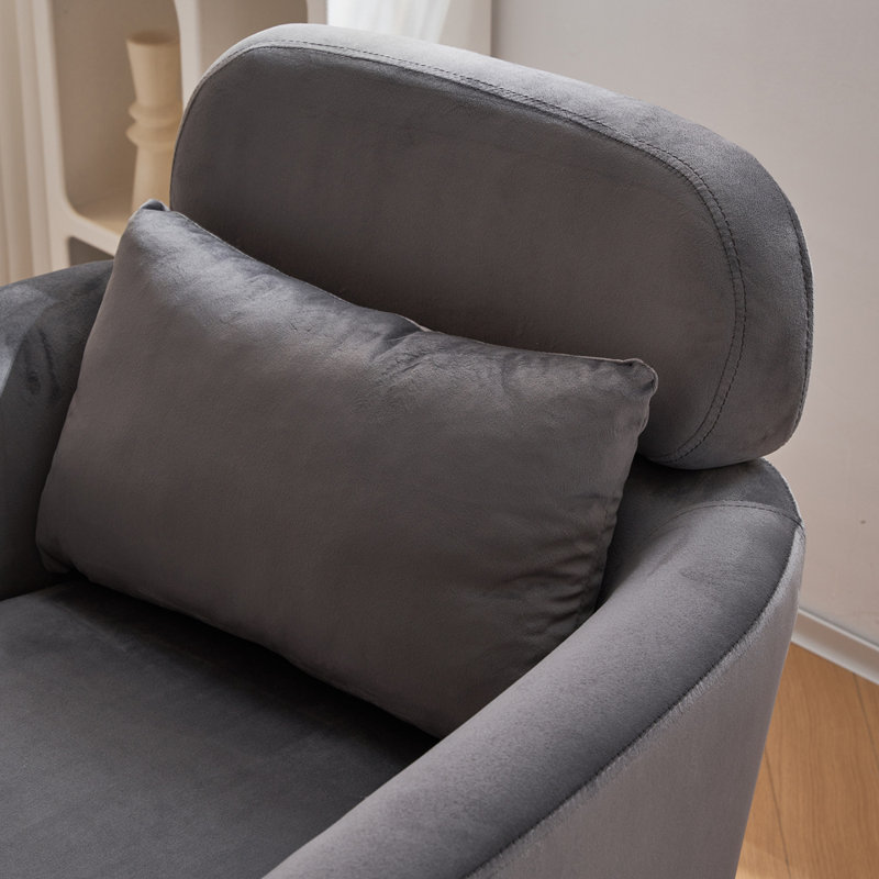 Fauteuil Azoriah, Velours gris profond