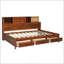 Lit de jour double en bois avec 3 tiroirs de rangement-1429770113