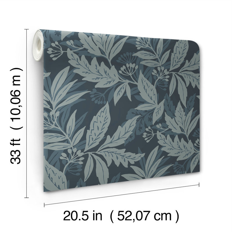 Anita Teal Woodland Floral Wallpaper, Teal