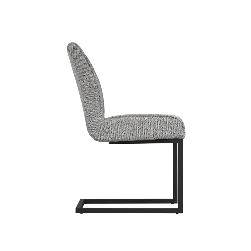 Upholstered Metal Accent, Grey
