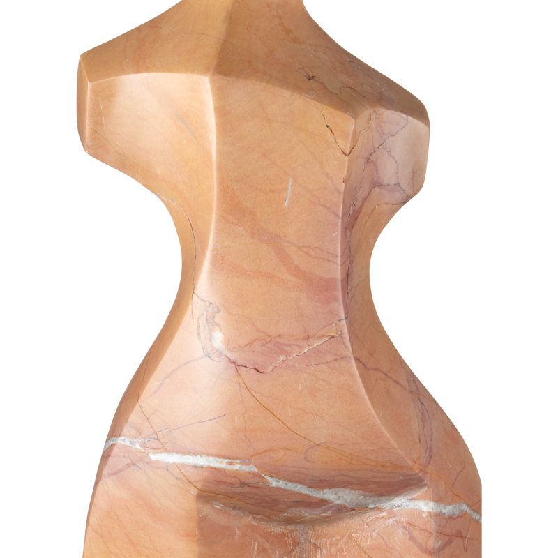 Giada Rosa Bust Sculpture, 12.25" H x 6" W x 4" D