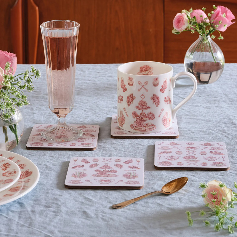 Cork Square 8 Piece Coaster Set