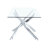 Glass Top Metal Base Dining Table-82263823