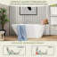 Freestanding Soaking Acrylic Bathtub with Pop Up Drain and Overflow Hole-124753998-125397159