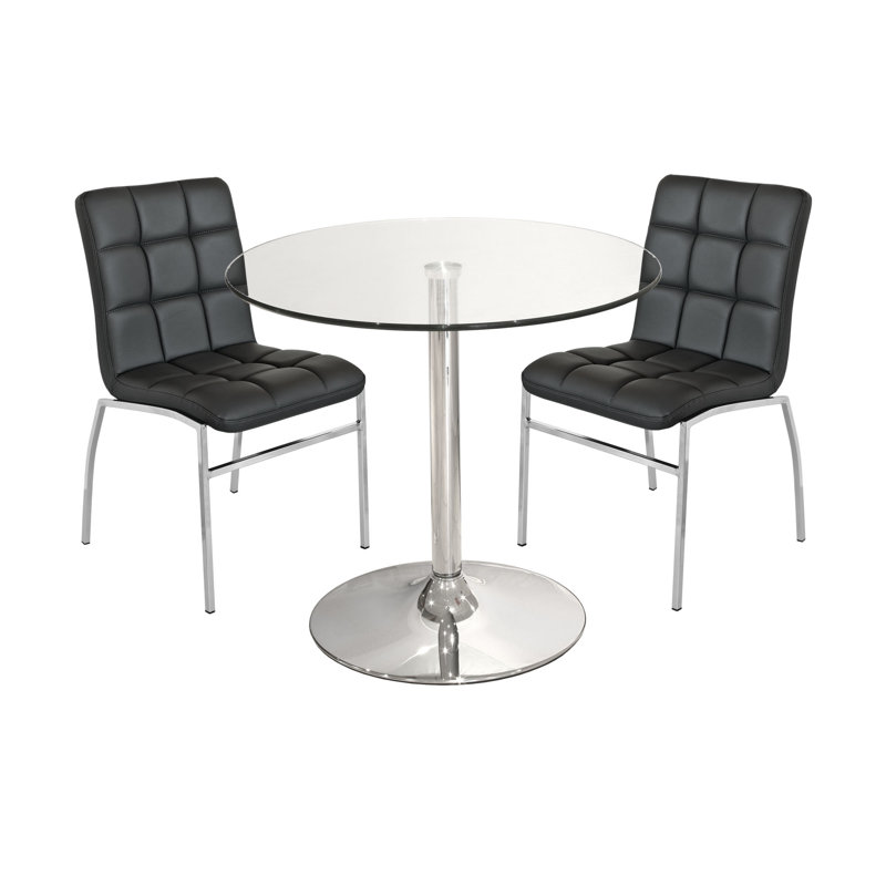 Showalter Glass Dining Set, Black