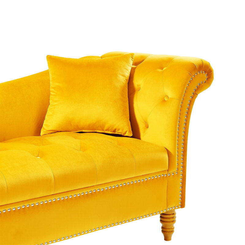 Canapé courbé en velours
