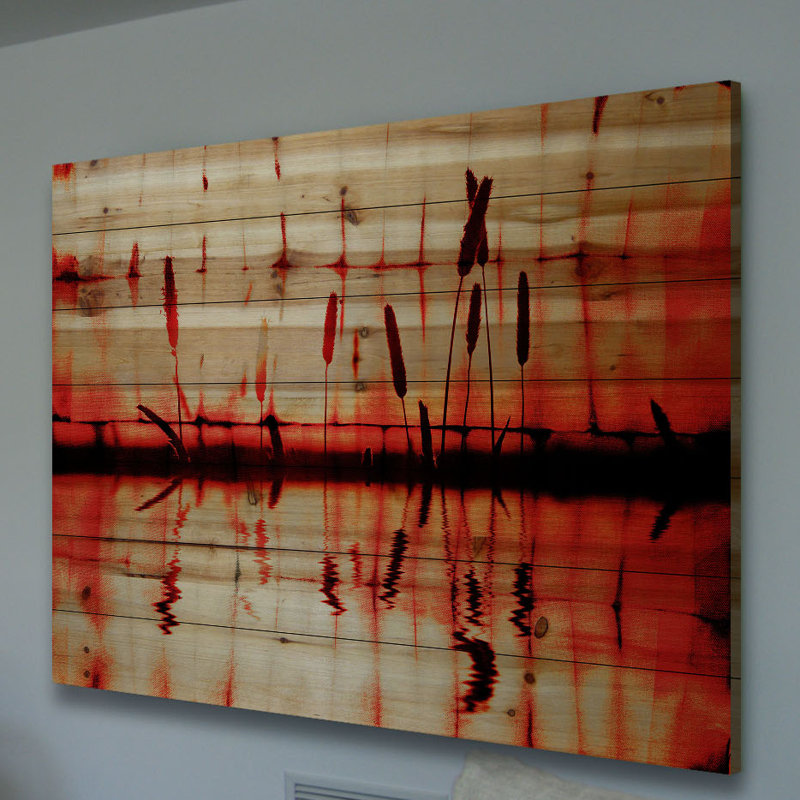 « belle view » par parvez taj,, reproduction d’art sur bois de pin naturel, H 40 po x l 60 po x P 1,5 po