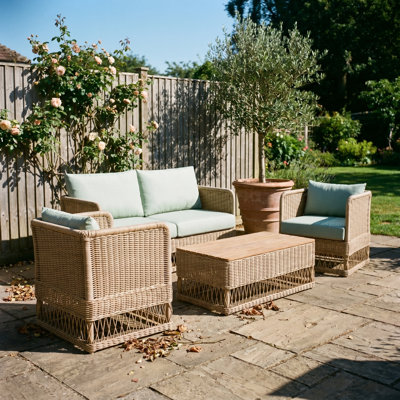 Ensemble de chaises de patio 4 pièces Destin Natural Sunbrella® - Toile spa