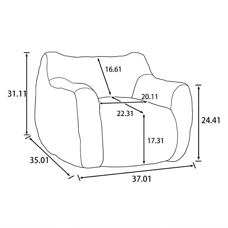 Fauteuil d'appoint décontracté à haute résilience souple pour bureau à domicile et salle de jeux, Dark Gray