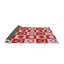 Tapis rouge/blanc à motifs Bonenfant-1263031799