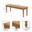 Banc en bois massif 53 po Carvella
