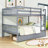 Wood Bunk Bed With 2 Drawers-1006383807-1006383792
