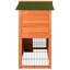 Vida 2 Tier 3 Door Wooden Rabbit Hutch with Ramp, Weather Resistant For Outdoor Use