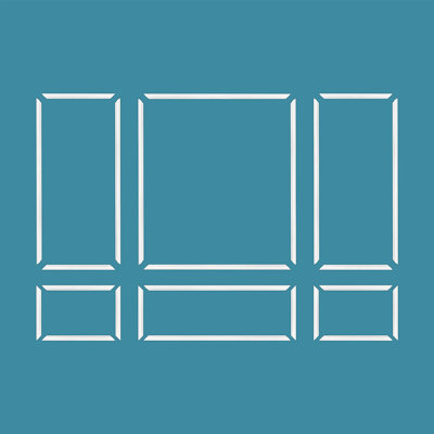 Outwater White Pre-Made Wainscoting & Accent Wall Panel Frame Kit – Paintable, Peel & Stick, Ready-To-Install DIY Panels Designed