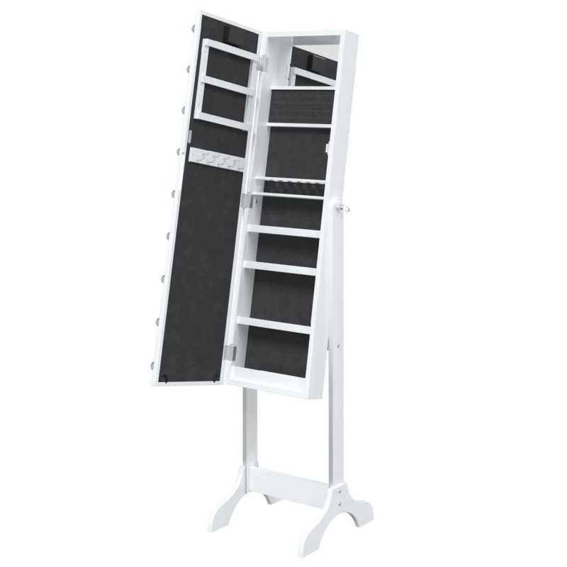 Jevale Freestanding Jewelry Armoire, White
