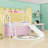 Twin Metal House Loft Bed With Slide And Playful Accessories-193863689