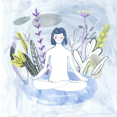 " Meditation Garden Yoga III " by Melissa Wang