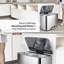 Poubelle de recyclage rectangulaire 9,5 gallons avec deux compartiments de 4,75 gallons