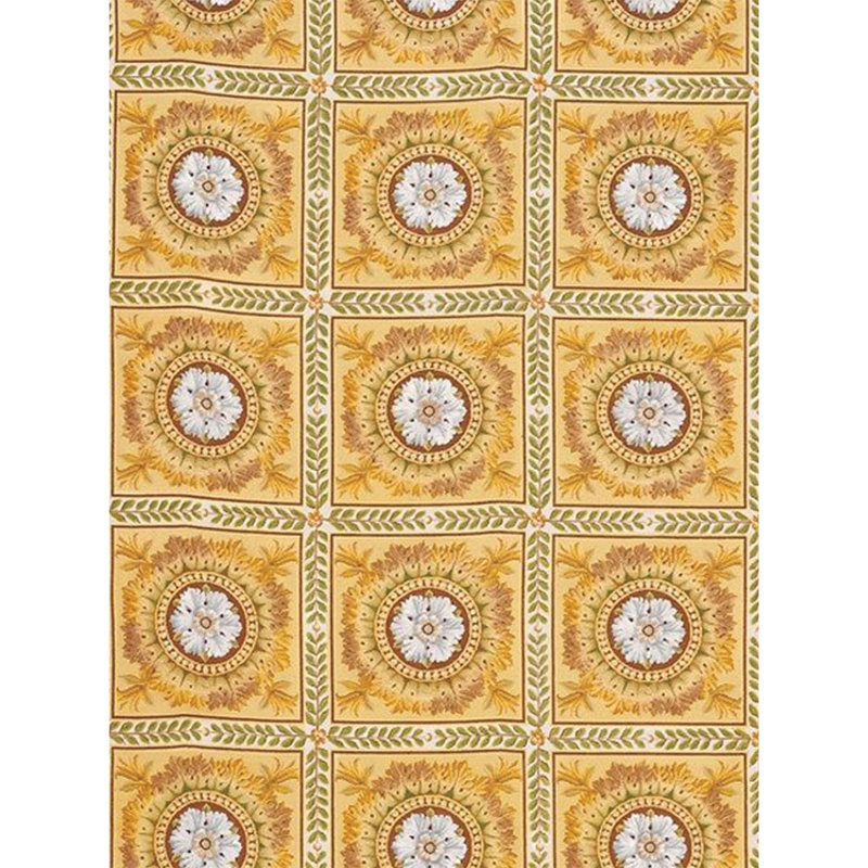 Tapis beige / brun en laine noué à la main Needlepoint Azm, Rectangle 3 pi x 5 pi, 61