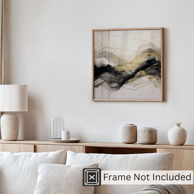 «Abstract Waves III», reproduction d'art moderne sans cadre, H 18 po x l 18 po