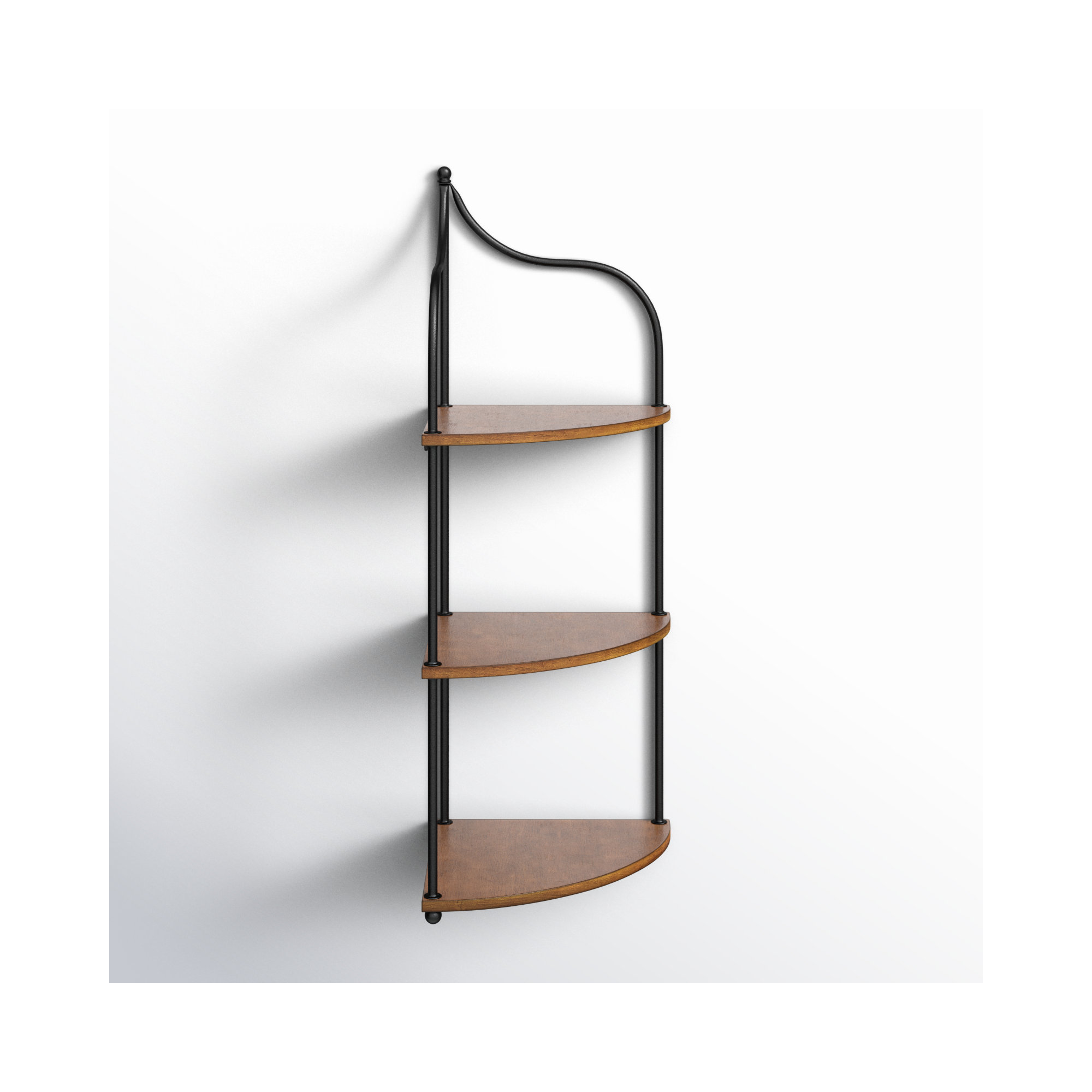Zeppelin Corner Shelf, Brown/Black